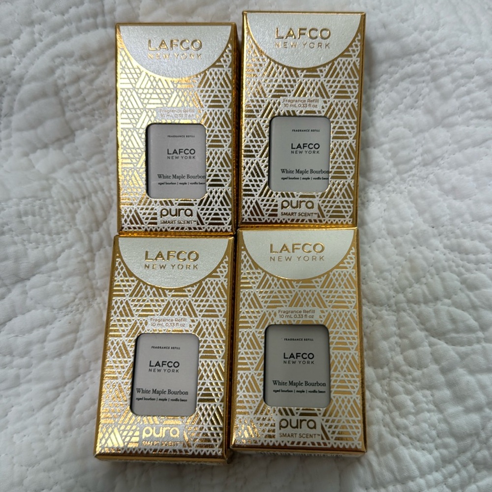 Pura Home Fragrance Diffuser Refill 4x White Maple Bourbon LAFCO Anthropology